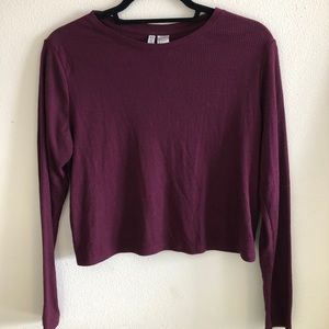 Cropped long sleeve shirt
